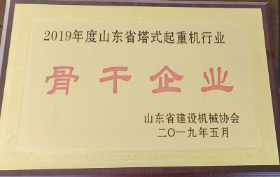 2019年評(píng)山東起重行業(yè)骨干企業(yè)